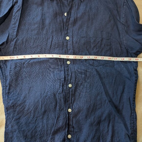 J Crew 100% Linen Shirt - Navy Blue - Small - Picture 4 of 6